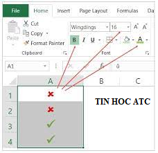 Hoc tin hoc o thanh hoa Dấu tích trong excel cực dễ với những thao tác sau, các bạn hãy tham khảo nhé!Dấu tích trong Excel là gì?