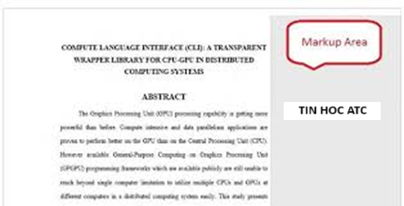 Hoc tin hoc o thanh hoa Word của bạn đang bị lỗi Markup Area? Khắc phục thế nào đây? Mời các bạn tham khảo bài viết hướng dẫn trong